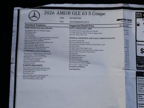 Used 2026 Mercedes-Benz GLE 63 AMG S image 63