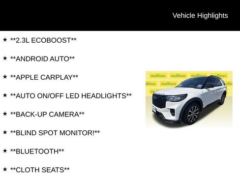 Certified 2025 Ford Explorer ST-Line w/ Premium Package RWD image 6