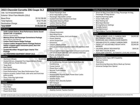 Used 2023 Chevrolet Corvette Z06 RWD image 11