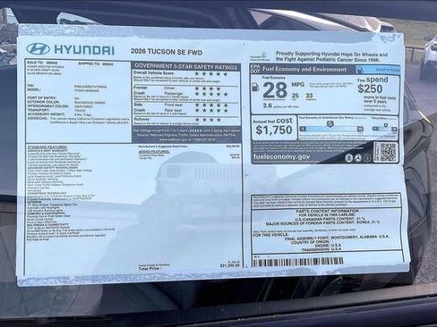 New 2026 Hyundai Tucson SE FWD image 14