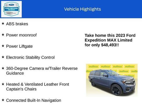 Certified 2023 Ford Expedition Max Limited AWD/4WD image 19
