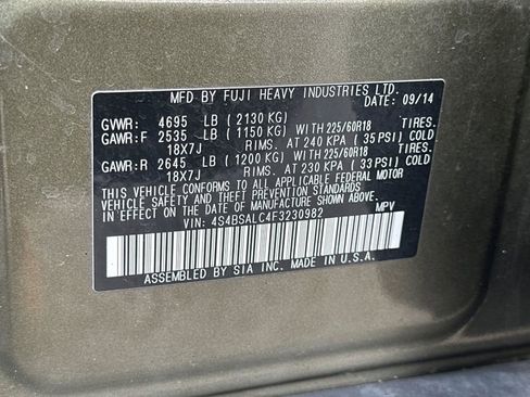 Used 2015 Subaru Outback 2.5i Limited image 30