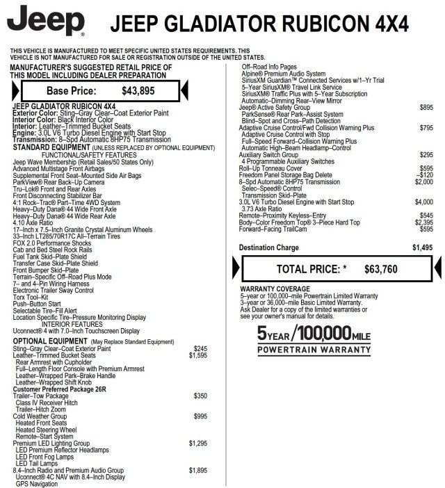 Used 2021 Jeep Gladiator Rubicon AWD/4WD image 7