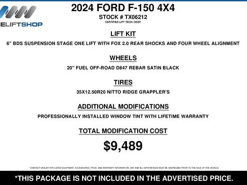Used 2024 Ford F150 XLT w/ Equipment Group 302A MID image 2