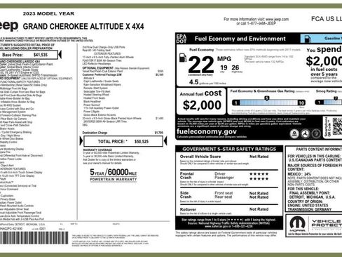 Used 2023 Jeep Grand Cherokee Altitude image 20