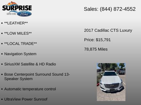 Used 2017 Cadillac CTS Luxury RWD image 14