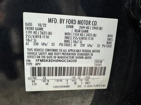 Certified 2022 Ford Explorer XLT w/ Equipment Group 202A image 31