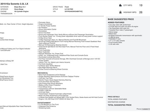 Used 2019 Kia Sorento LX image 4