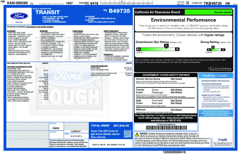 New 2026 Ford Transit 250 148 Medium Roof w/ Load Area Protection Package RWD image 28