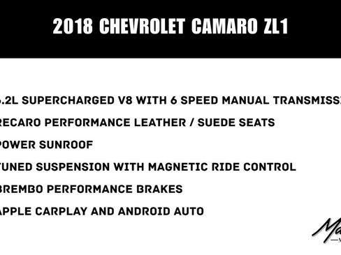 Used 2018 Chevrolet Camaro ZL1 RWD image 2