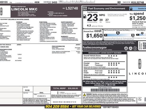 Used 2019 Lincoln MKC Select w/ Select Plus Package FWD image 26