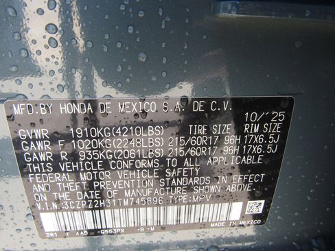 New 2026 Honda HR-V LX image 23