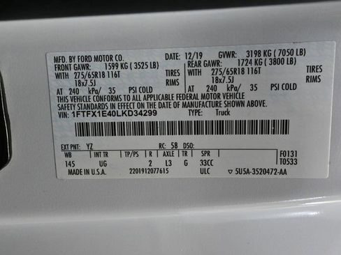 Used 2020 Ford F150 XLT w/ Equipment Group 302A Luxury image 53