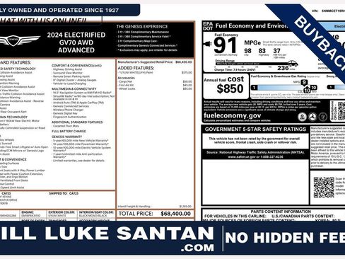 Used 2024 Genesis Electrified GV70 Advanced image 1