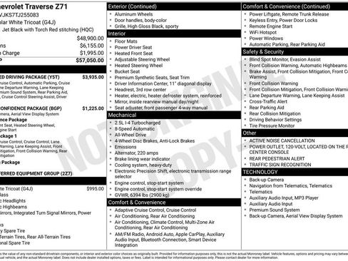 New 2026 Chevrolet Traverse Z71 w/ Enhanced Driving Package AWD/4WD image 3