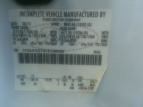Used 2012 Ford F550 2WD Regular Cab Super Duty w/ Payload Upgrade Pkg image 14
