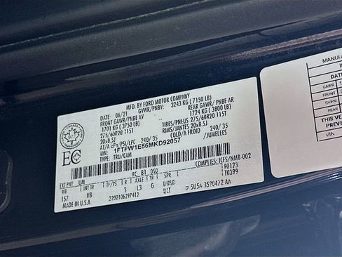 Used 2021 Ford F150 Lariat w/ Equipment Group 502A High image 35