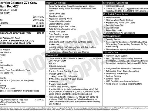 Used 2016 Chevrolet Colorado Z71 AWD/4WD image 10