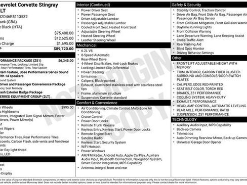 Used 2024 Chevrolet Corvette Stingray Preferred Cpe w/ Z51 Performance Package RWD image 7