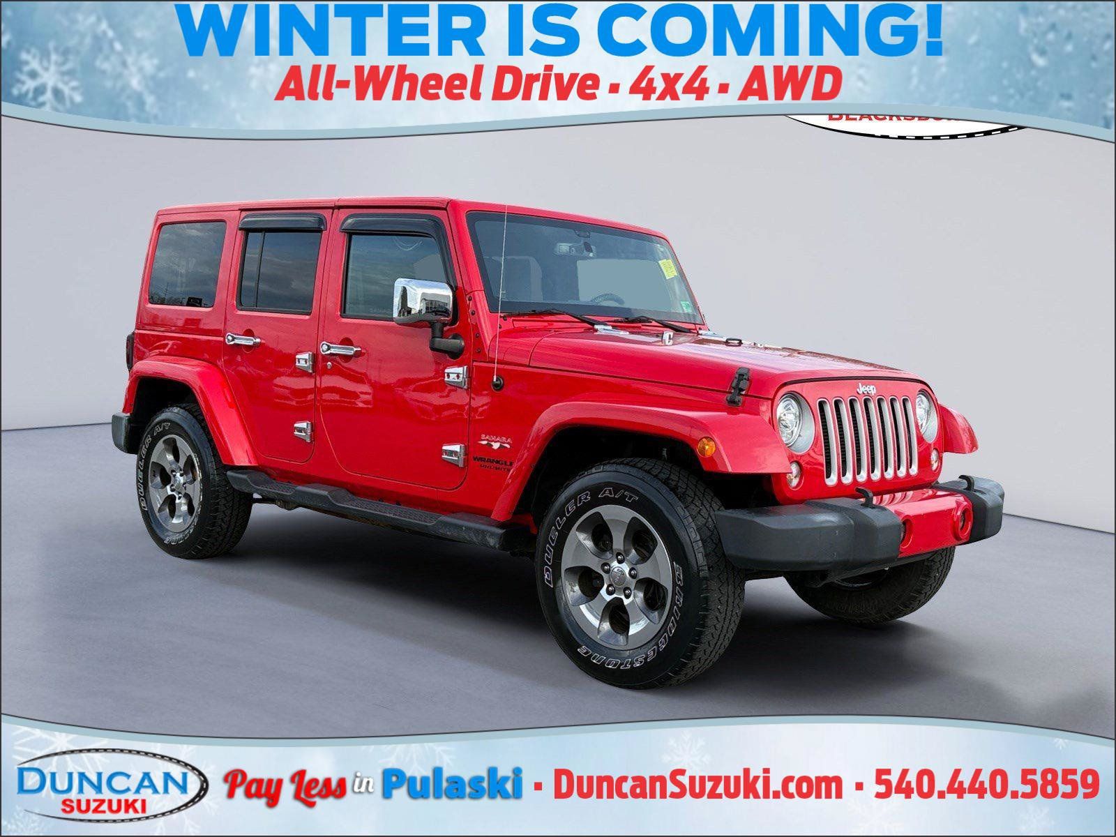 Used 2017 Jeep Wrangler Unlimited Sahara w/ Dual Top Group AWD/4WD image 1