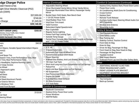 Used 2019 Dodge Charger Police w/ Fleet Safety Group image 15