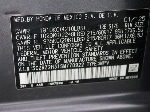 Certified 2025 Honda HR-V LX image 27