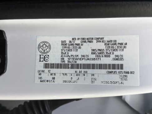 Used 2018 Ford F150 Lariat w/ Equipment Group 501A Mid image 35