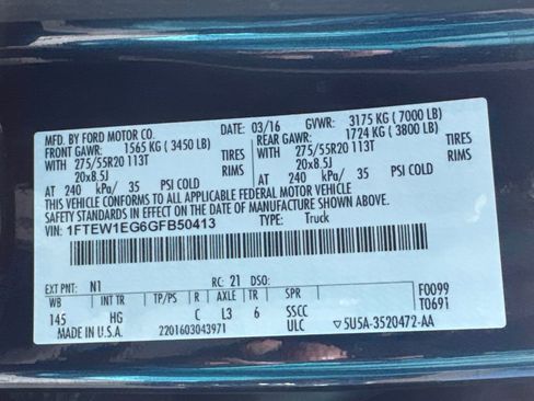 Used 2016 Ford F150 Lariat AWD/4WD image 28