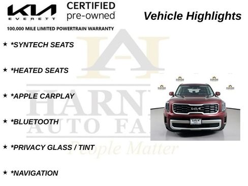 Certified 2023 Kia Telluride S w/ S Sunroof Package AWD/4WD image 20