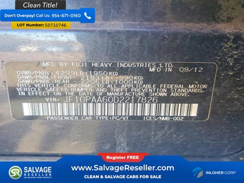 Used 2013 Subaru Impreza 2.0i AWD/4WD image 16