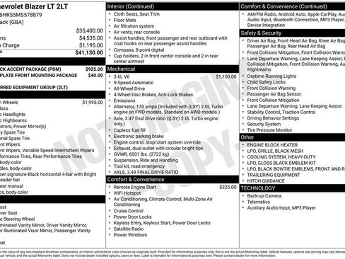 Used 2021 Chevrolet Blazer LT w/ LPO, Black Accent Package image 44