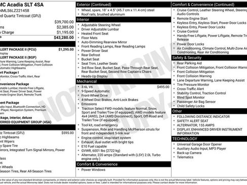 Used 2020 GMC Acadia SLT w/ Driver Alert Package II image 15