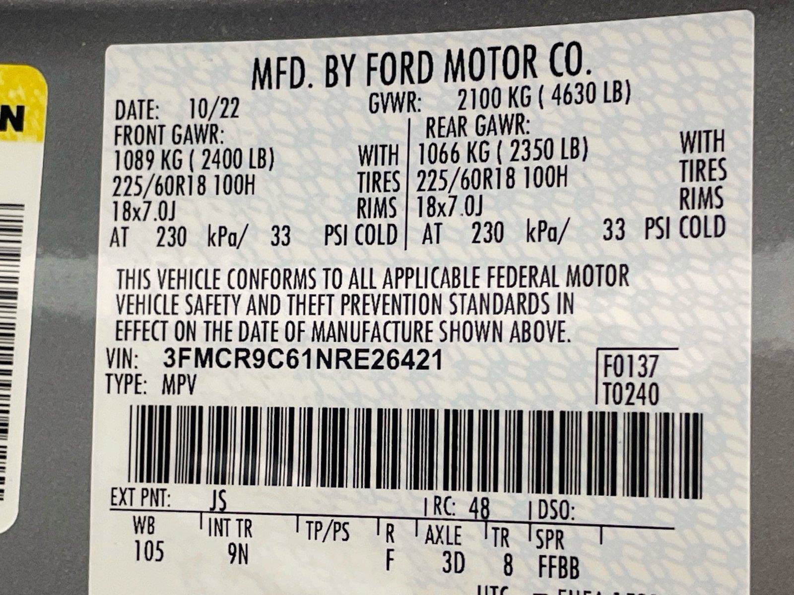 Used 2022 Ford Bronco Sport Outer Banks w/ Tech Package AWD/4WD image 34