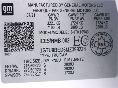 Used 2021 GMC Sierra 1500 SLE AWD/4WD image 48
