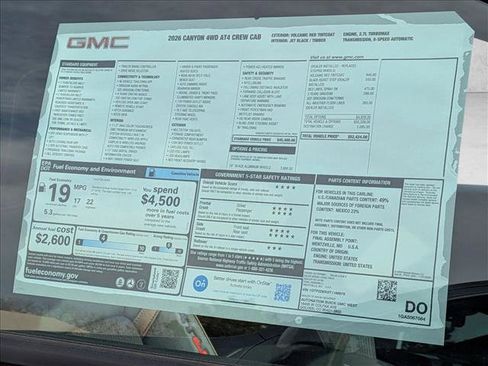 New 2026 GMC Canyon AT4 AWD/4WD image 19