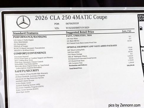 New 2026 Mercedes-Benz CLA 250 4MATIC image 25