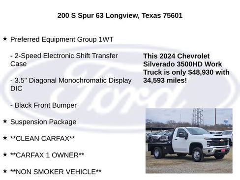 Used 2024 Chevrolet Silverado 3500 W/T w/ WT Fleet Convenience Package image 10