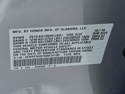Used 2019 Honda Pilot Touring image 43