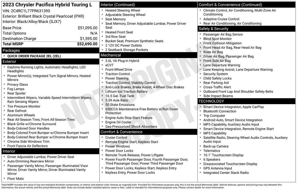 Used 2023 Chrysler Pacifica Touring-L FWD image 16