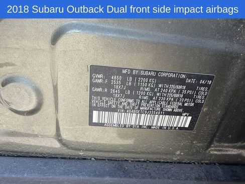 Used 2018 Subaru Outback 3.6R Touring AWD/4WD image 23