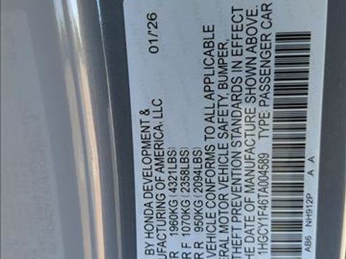 New 2026 Honda Accord SE image 17