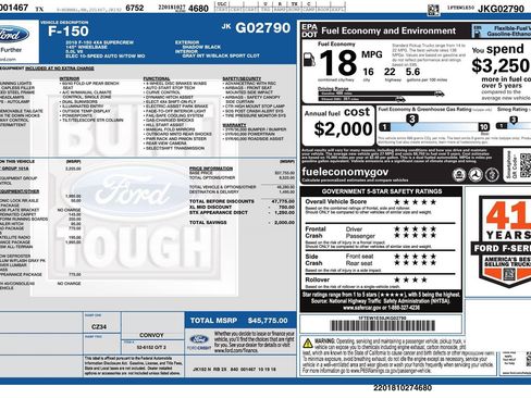 Used 2018 Ford F150 XL w/ Equipment Group 101A Mid AWD/4WD image 2