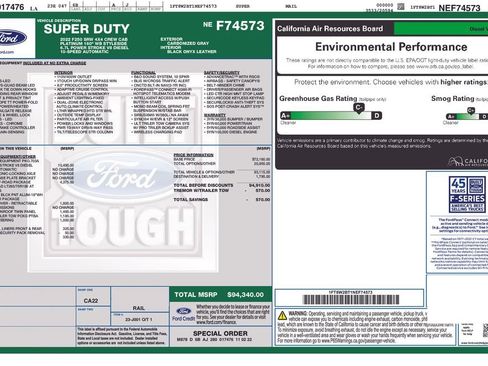 Used 2022 Ford F250 Platinum w/ Tremor Off-Road Package AWD/4WD image 6