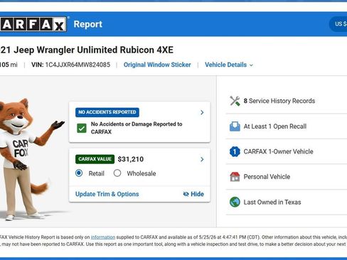 Used 2021 Jeep Wrangler Unlimited Rubicon 4xe w/ Dual Top Group AWD/4WD image 10