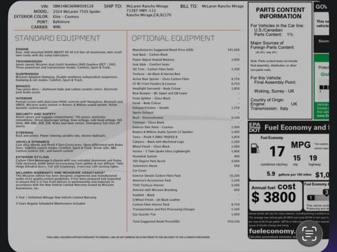 Used 2024 McLaren 750S Spider image 61