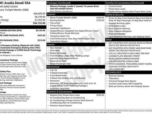 Used 2022 GMC Acadia Denali w/ Black Diamond Edition image 7