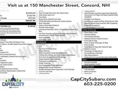 Used 2019 Subaru Crosstrek 2.0i Premium w/ Eyesight System AWD/4WD image 30