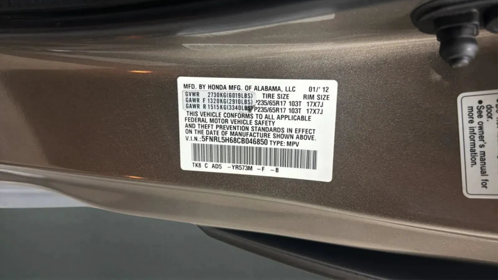 Used 2012 Honda Odyssey EX-L image 23