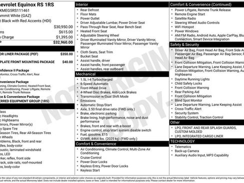 Used 2024 Chevrolet Equinox RS w/ LPO, Floor Liner Package FWD image 41