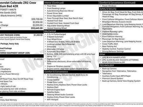 New 2026 Chevrolet Colorado ZR2 w/ Technology Package AWD/4WD image 5